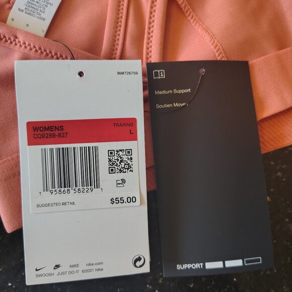 Nike Maternity Support Bra (Soft Blush) - Picture 7 of 8